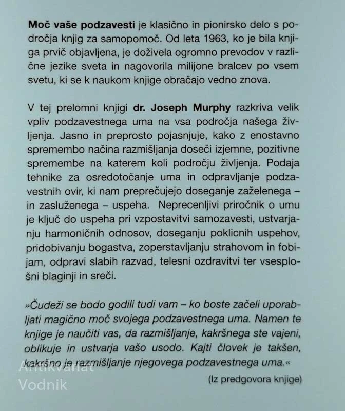 MOČ VAŠE PODZAVESTI, Dr. Joseph Murphy