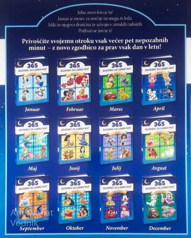 365 ZGODBIC ZA LAHKO NOČ; DISNEY (komplet)