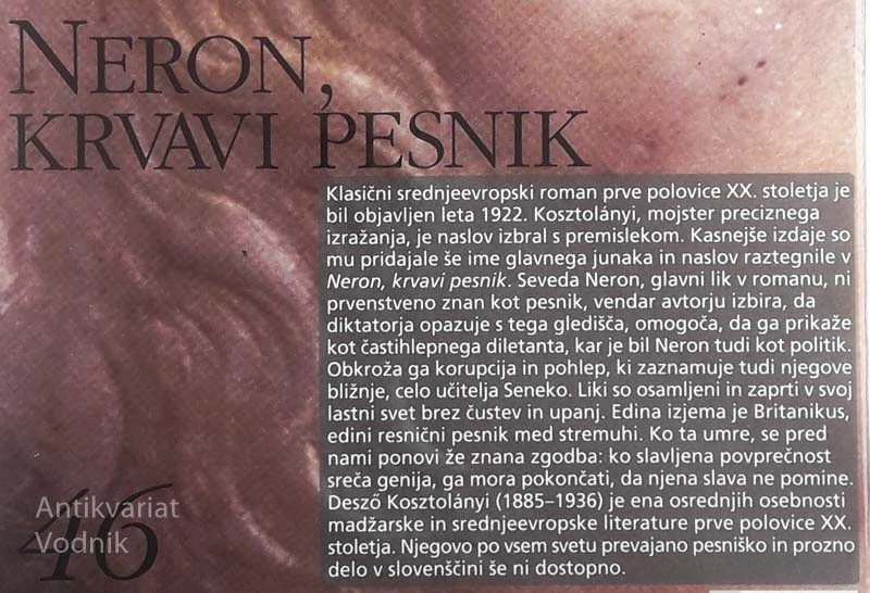 NERON, KRVAVI PESNIK, Deszö Kosztolányi