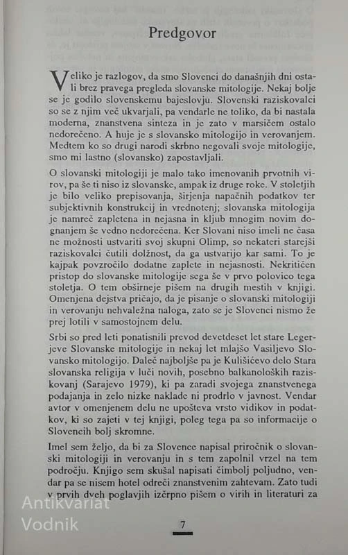 SLOVANSKA MITOLOGIJA IN VEROVANJE, Damjan Ovsec