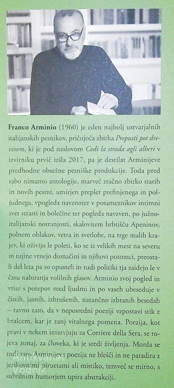 PREPUSTI POT DREVESOM, Franco Arminio