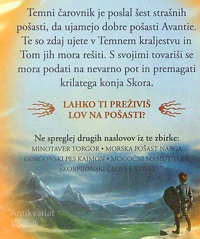 LOV NA POŠASTI; KRILATI KONJ SKOR, Adam Blade