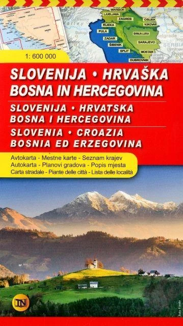 Avtokarta Slovenija, Hrvaška, Bosna 1 : 600 000