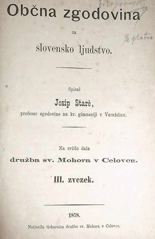 OBČA ZGODOVINA I – V, J. Stare