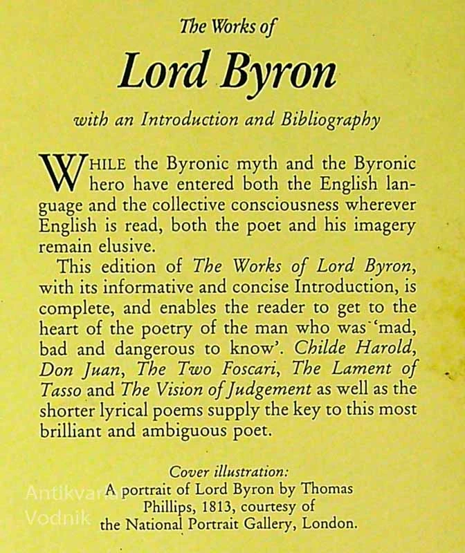 THE WORKS OF LORD BYRON
