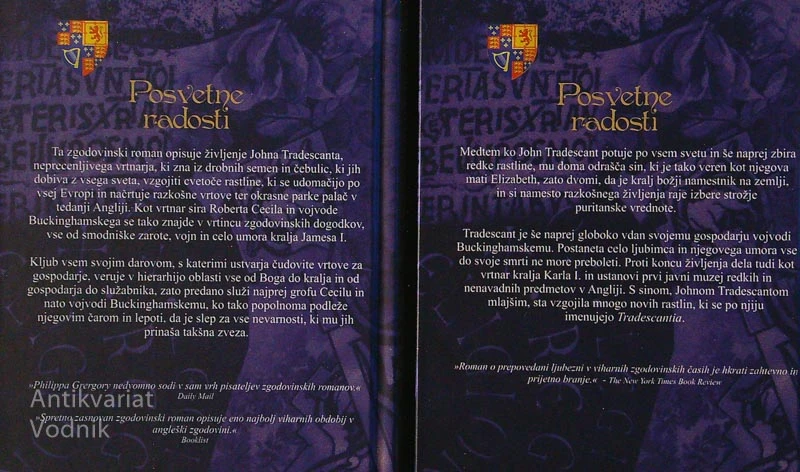 POSVETNE RADOSTI, Phillipa Gregory (1. in 2. del)