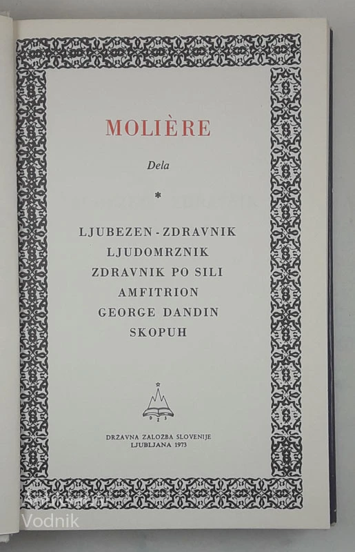 MOLIERE, zbrana dela
