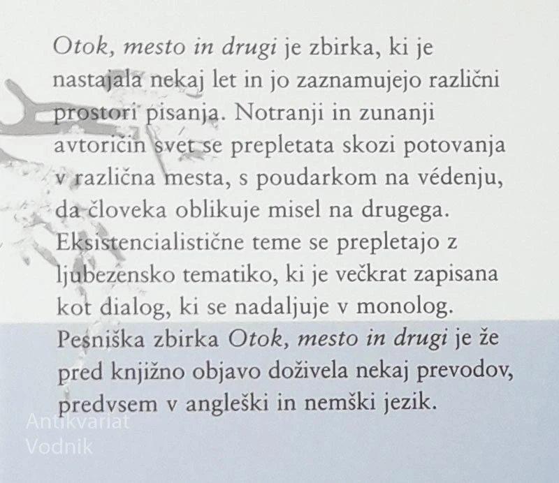 OTOK, MESTO IN DRUGI, Lucija Stupica