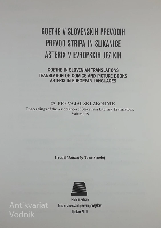 GOETHE V SLOVENSKIH PREVODIH, več avtorjev