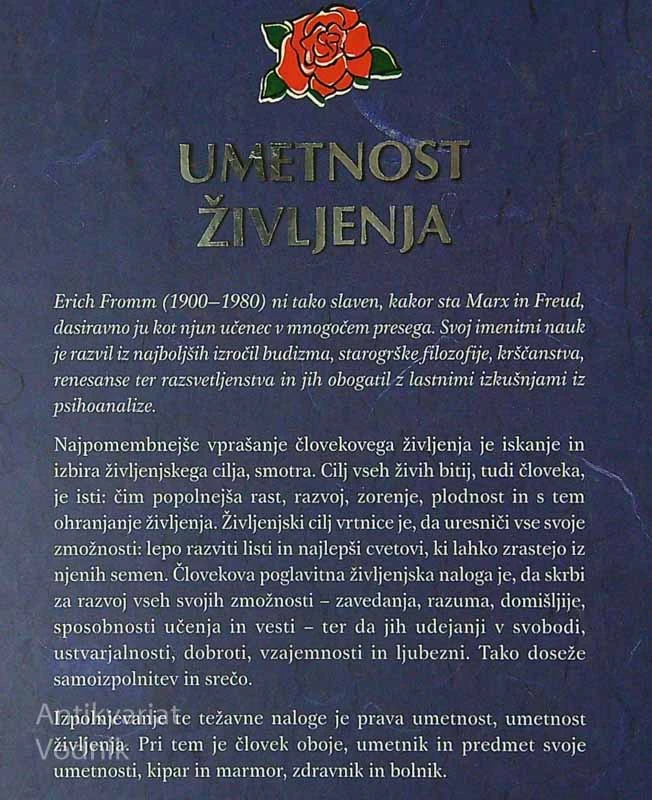UMETNOST ŽIVLJENJA, Erich Fromm