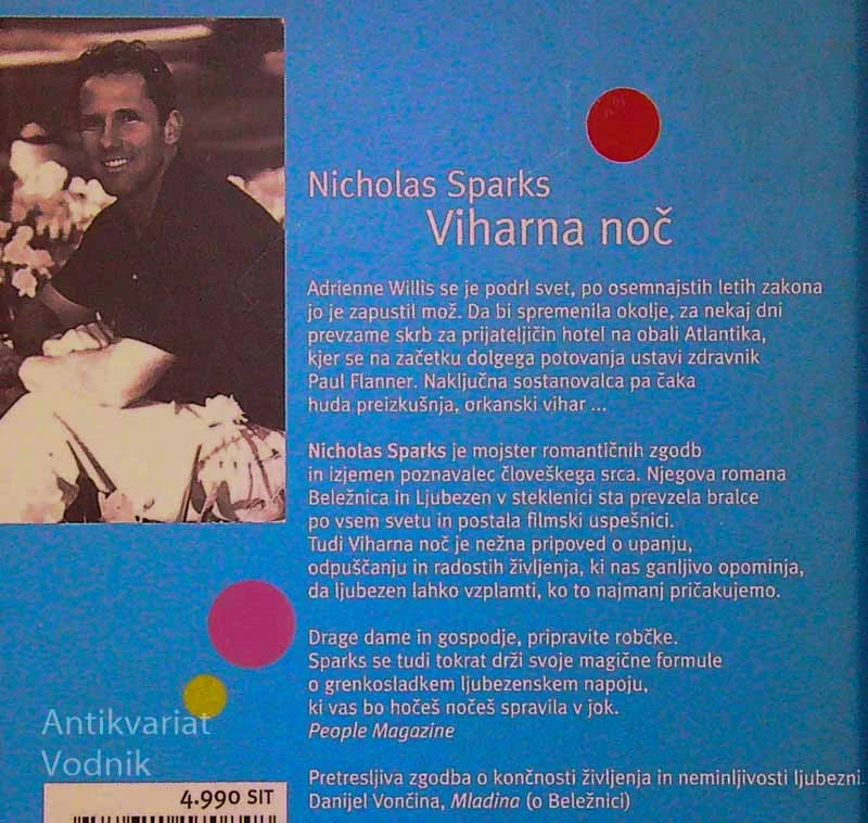 VIHARNA NOČ, Nicholas Sparks
