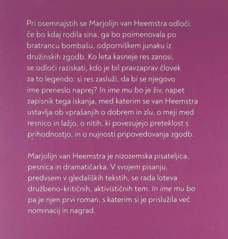 IN IME MU BO, Marjolijn Van Heemstra
