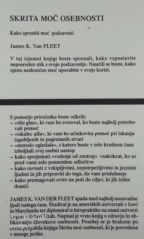SKRITA MOČ OSEBNOSTI, James K Van Fleet