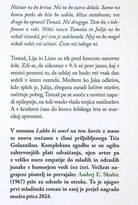 LAHKO BI UMRL NA TEM KAVČU Z MANO, Andrej E. Skubic