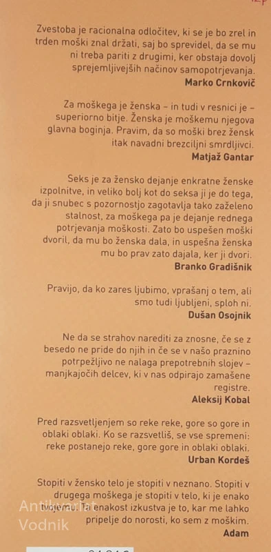 MOŠKA PISMA, Manca Košir