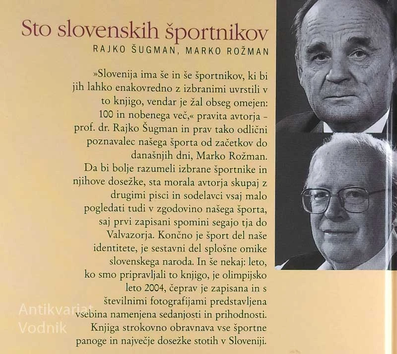 STO SLOVENSKIH ŠPORTNIKOV, Rajko Šugman & Marko Rožman