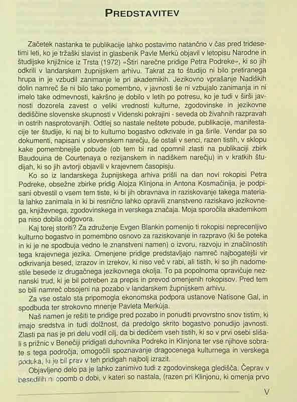 ANDOHTLJIVI POSLUŠAVCI; PRIDIGE V SLOVENSKEM NAREČJU NADIŠKIH DOLIN 1850-1930
