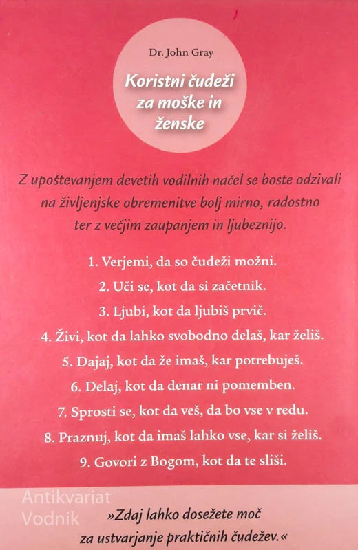 KORISTNI ČUDEŽI ZA MOŠKE IN ŽENSKE, Dr. John Gray