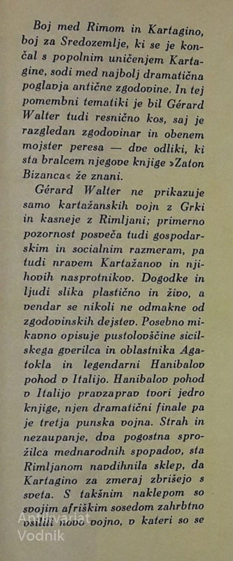 KARTAGINA IN NJEN KONEC Gerard Walter