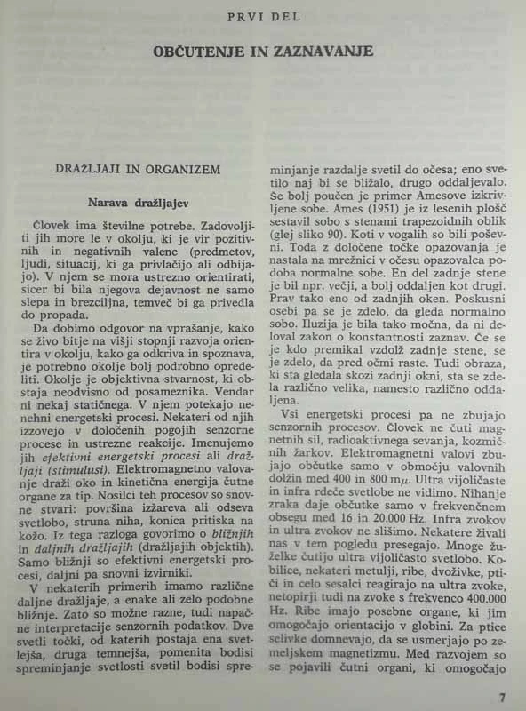PSIHOLOGIJA SPOZNAVANJA, Vid Pečjak