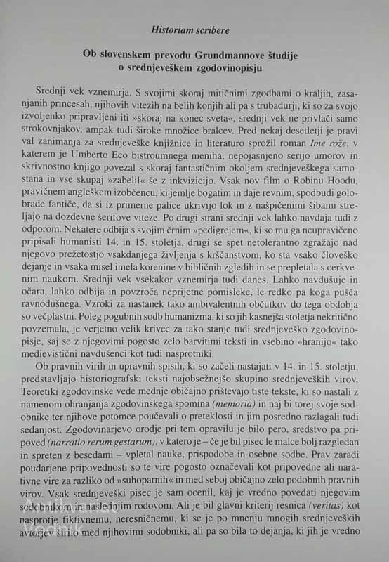ZGODOVINOPISJE V SREDNJEM VEKU, Herbert Grundmann