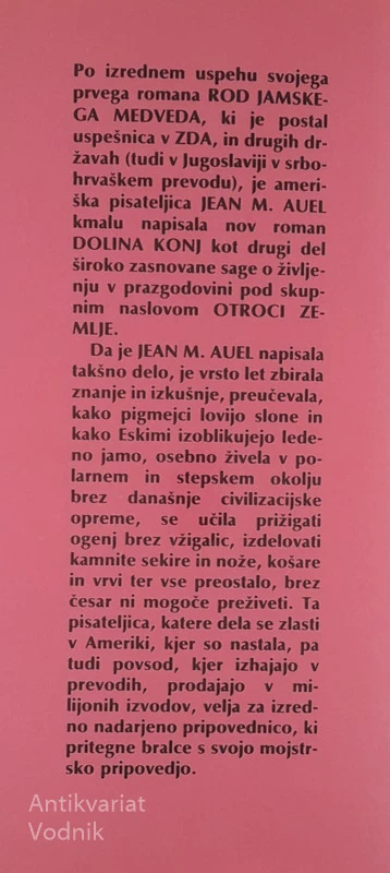 DOLINA KONJ, Jean M. Auel
