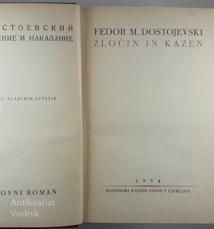 ZLOČIN IN KAZEN, F. M. Dostojevski
