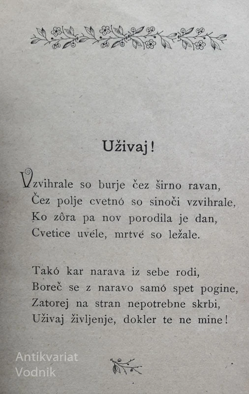 IZZA MLADIH LET, PESMI FRANA GESTRINA