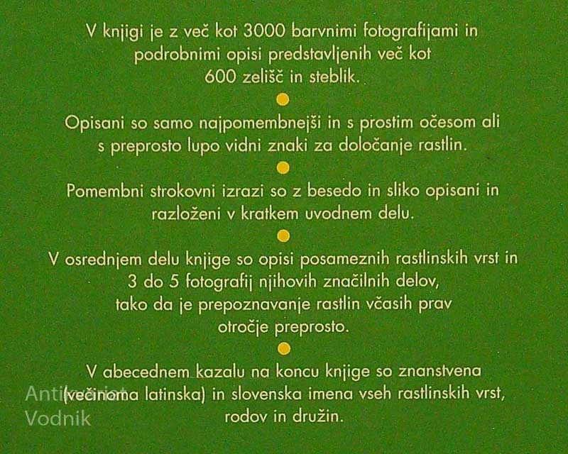 EVROPSKE RASTLINE; VIDETI, DOLOČITI, OČUVATI