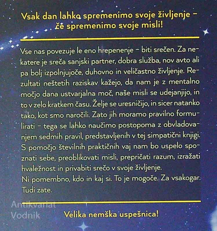 USPEŠNO ŽELETI; 7 PRAVIL, KAKO URESNIČITI SVOJE SANJE, Pierre Franckh