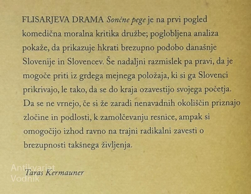 SONČNE PEGE, Evald Flisar
