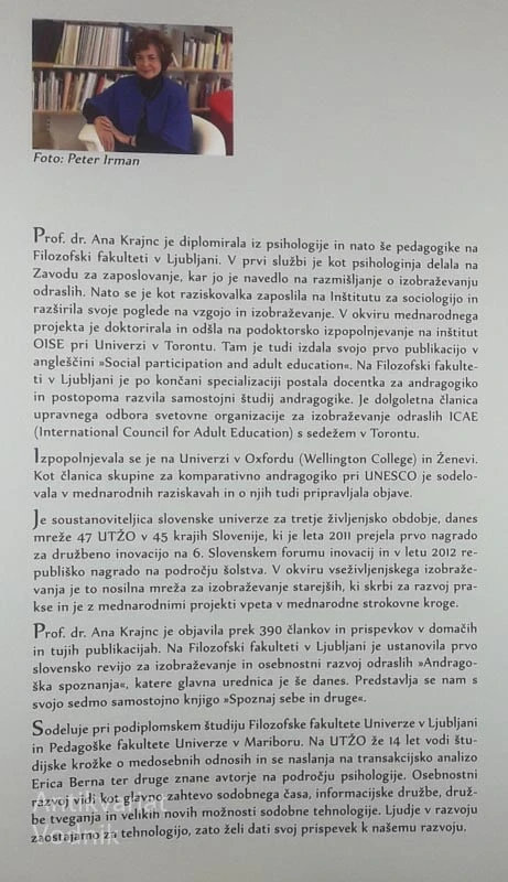 SPOZNAJ SEBE IN DRUGE, Ana Krajnc