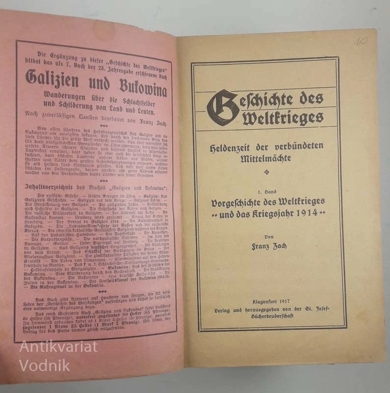 GESCHICHTE DES WELTKRIGES, Franz Bach