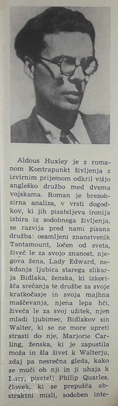 KONTRAPUNKT ŽIVLJENJA, Aldous Huxley