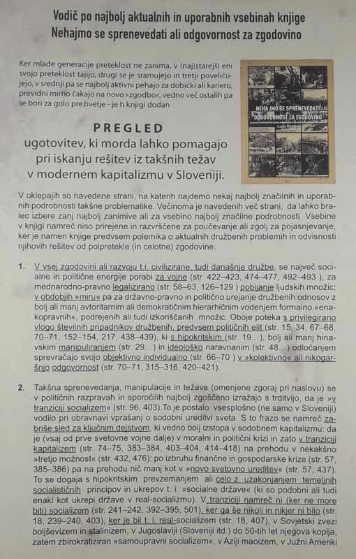 NEHAJMO SE SPRENEVEDATI ALI ODGOVORNOST ZA ZGODOVINO, Slavko Podmenik