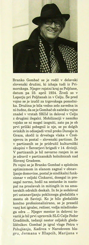 SKOZI ŽIVLJENJE, Branko Gombač