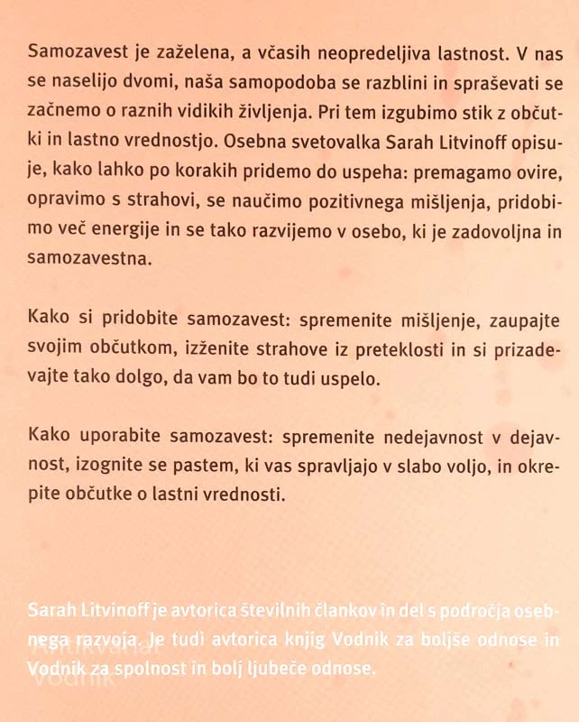 BLIŽNJICE DO SAMOZAVESTI, Sarah Litvinoff