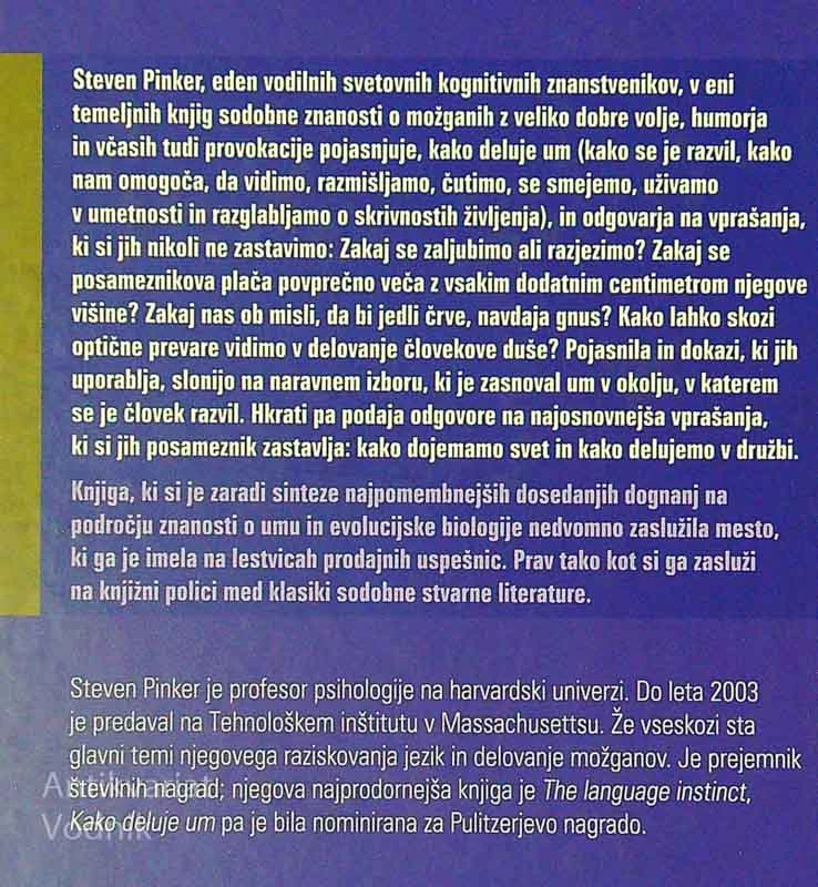 KAKO DELUJE UM, Steven Pinker