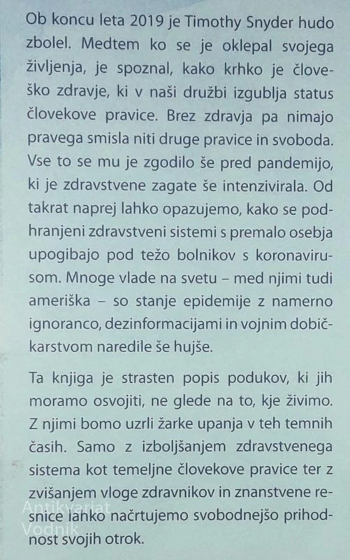 NAŠA BOLEHNOST, Timothy Snyder
