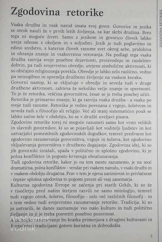 ZGODOVINA RETORIKE, Boris Grabnar