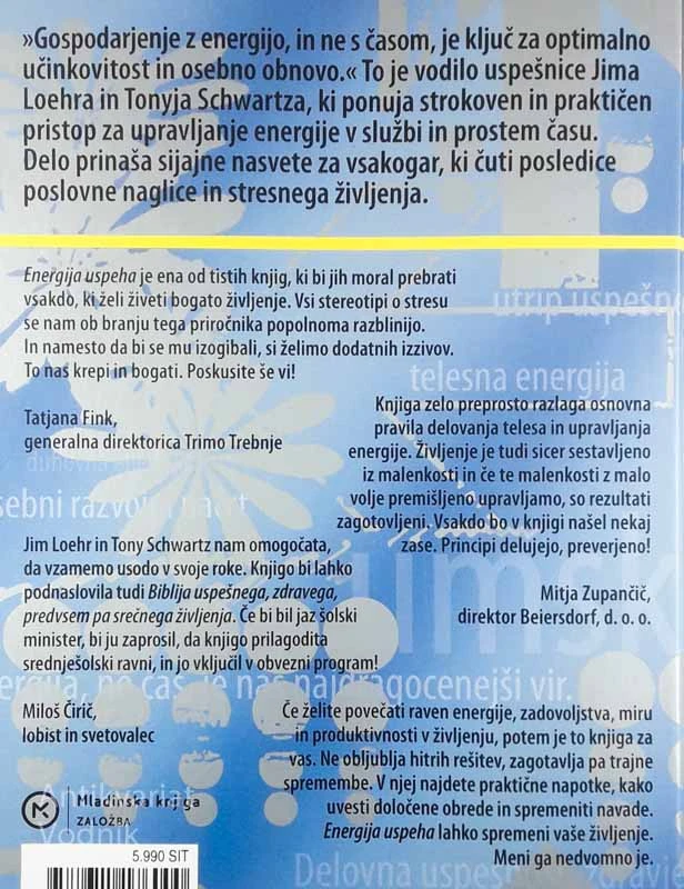 ENERGIJA USPEHA, Jim Loehr in Tony Schwartz