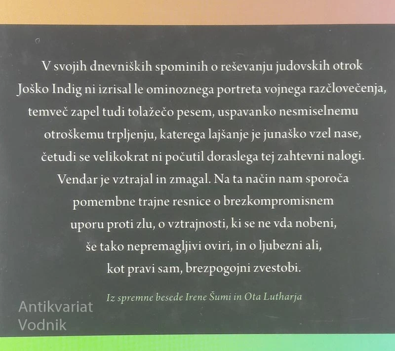 JOŠKOVI OTROCI, BEG IN ALIJA SKOZI EVROPO 1940-1943, poročilo Josefa Indiga