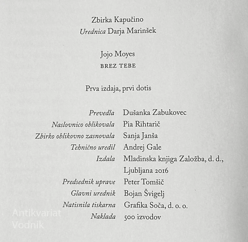 BREZ TEBE, Jojo Moyes