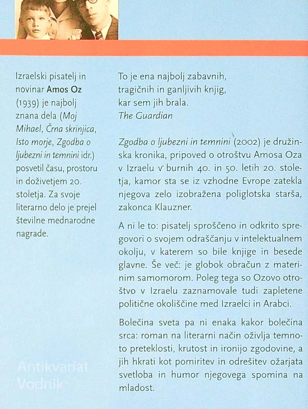 ZGODBA O LJUBEZNI IN TEMINI, Amos Oz
