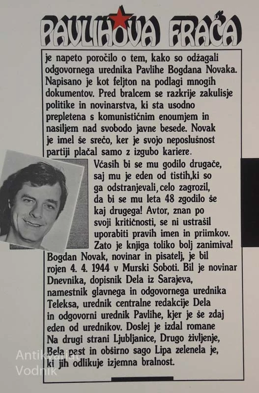 Bogdan Novak, PAVLIHOVA FRAČA