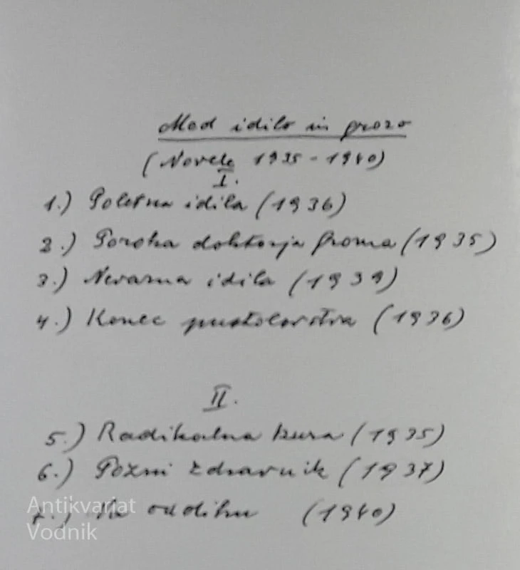 MED IDILO IN GROZO Novele 1935 – 1940 Vladimir Bartol