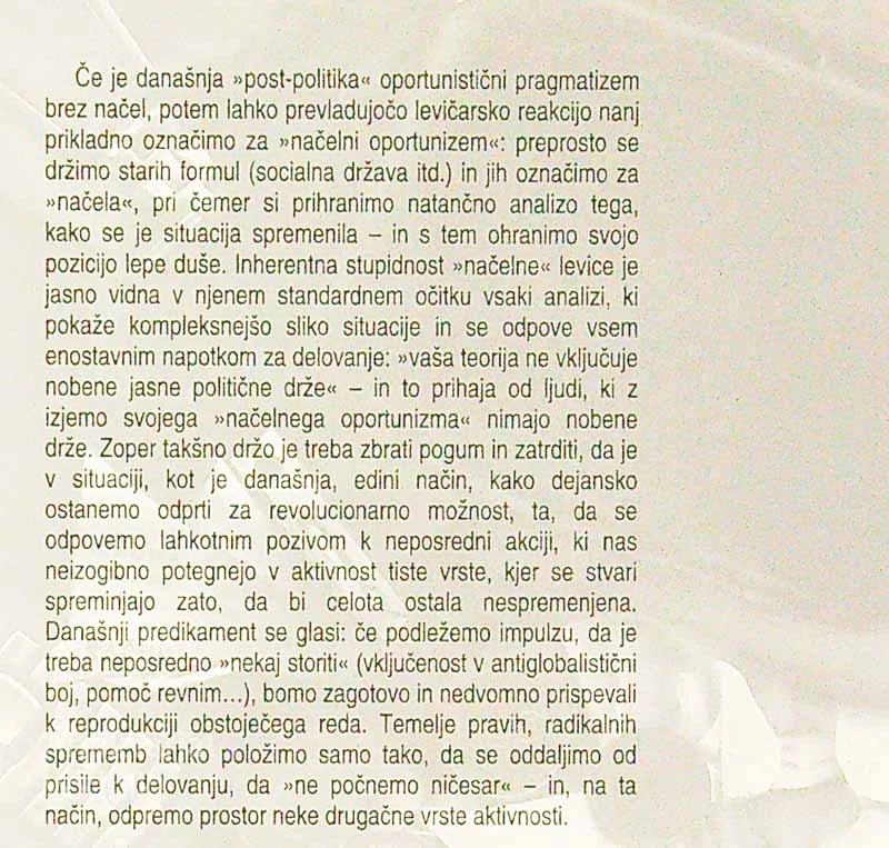 PARALAKSA, Slavoj Žižek