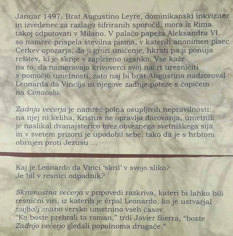 SKRIVNOSTNA VEČERJA, Javier Sierra