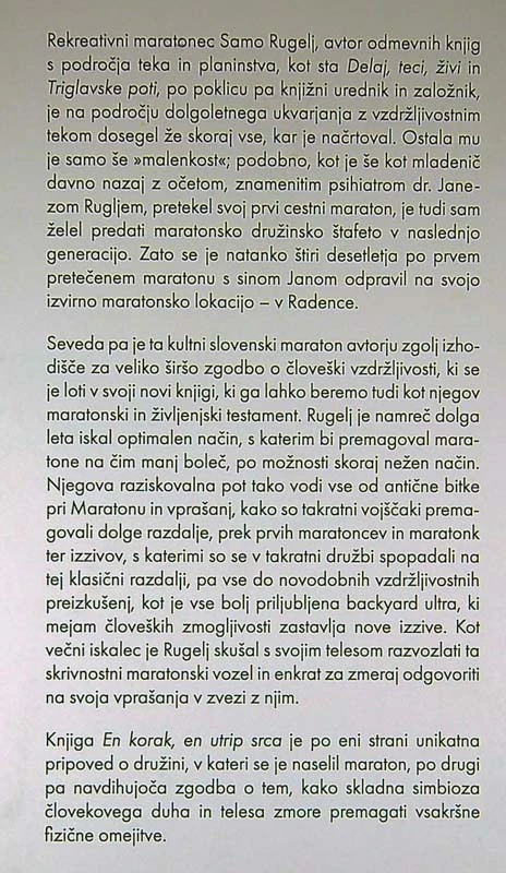EN KORAK, EN UTRIP SRCA, Samo Rugelj
