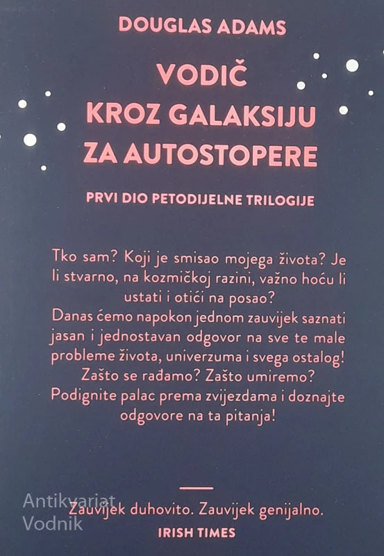 VODIČ KROZ GALSKIJU ZA AVTOSOPERE, Douglas Adams